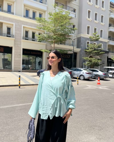 The Ribbon blouse - Mint