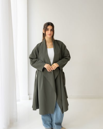 The waterproof coat-olive