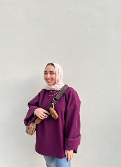  Miren top in burgundy  Image