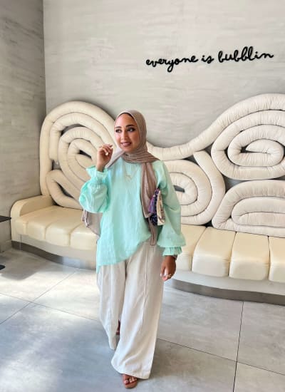 Basic top in baby blue  Image