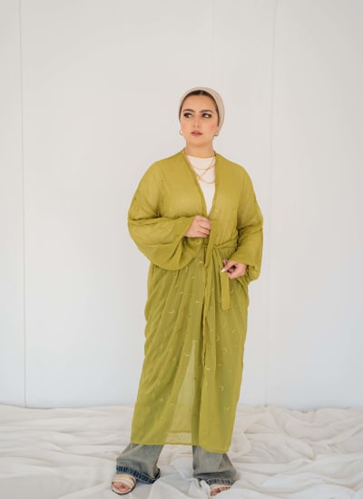 Galaxy kimono in lime green Image