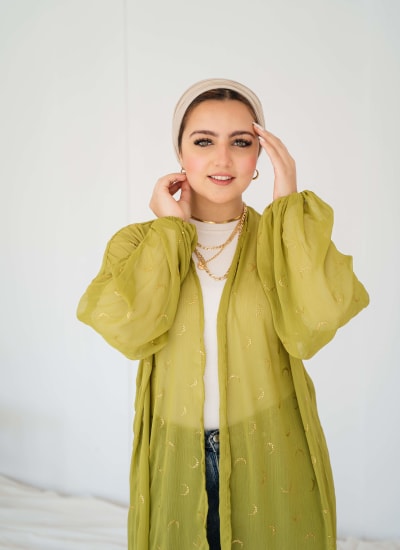 Galaxy kimono in lime green Image