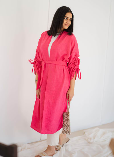 Maria cardigan in hot pink Image
