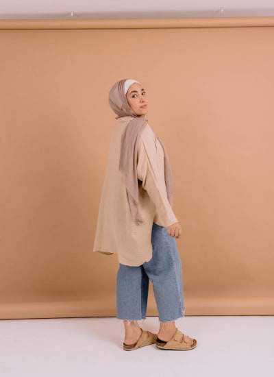 Ellen top in beige  Image