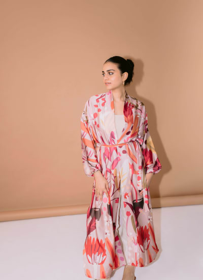 Gardenia silk kimono Image