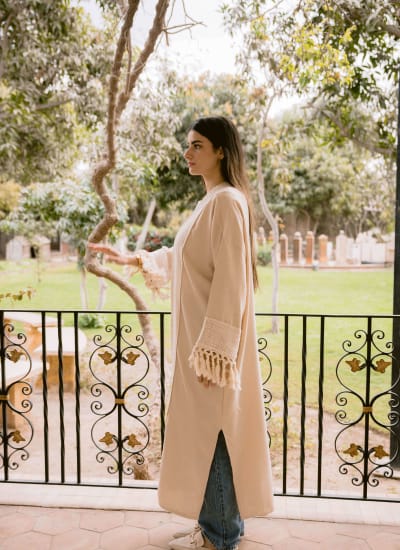 Naomi kaftan with fringes  Image