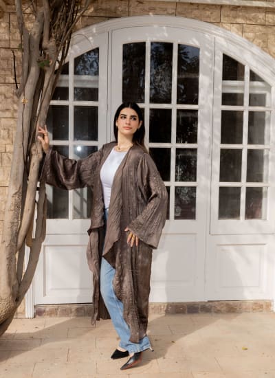 Crushed kimono - Brown  Image
