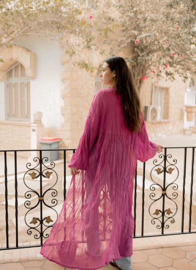 Pleated kimono - purple  Image