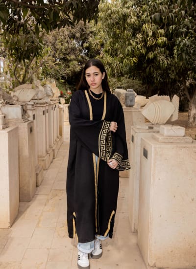  geomitric Calligraphy kaftan  Image