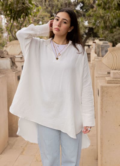Ellen top in white  Image
