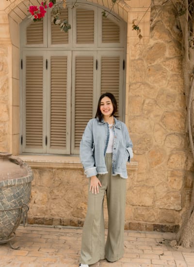 Flowy pants - olive  Image