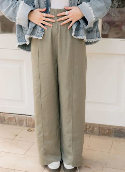 Flowy pants - olive  Image