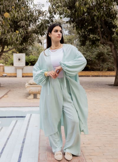 Flowy l cardigan -  ice mint  Image
