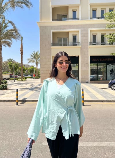 The Ribbon blouse - Mint Image