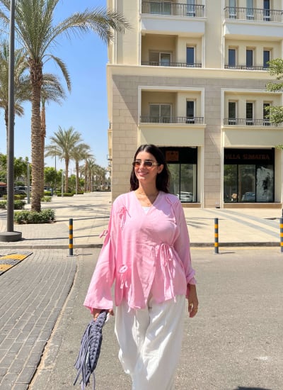 Ribbon blouse - Pink  Image