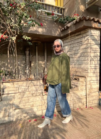 Miren top in olive  Image