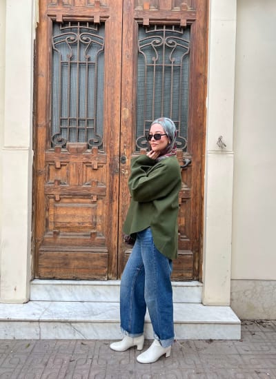 Miren top in olive  Image