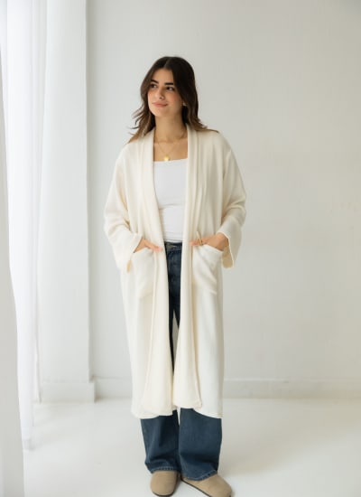 The knit cardigan-offwhite  Image