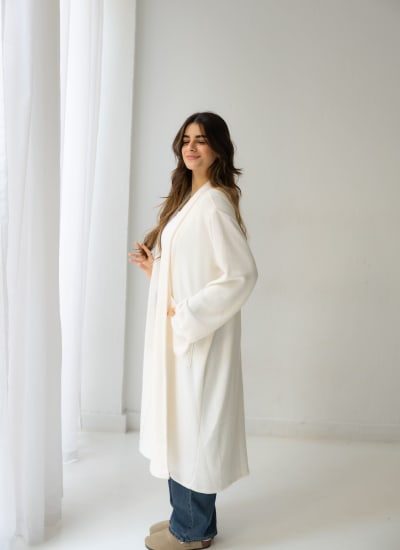 The knit cardigan-offwhite  Image