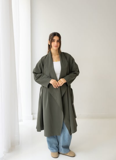 The waterproof coat-olive Image