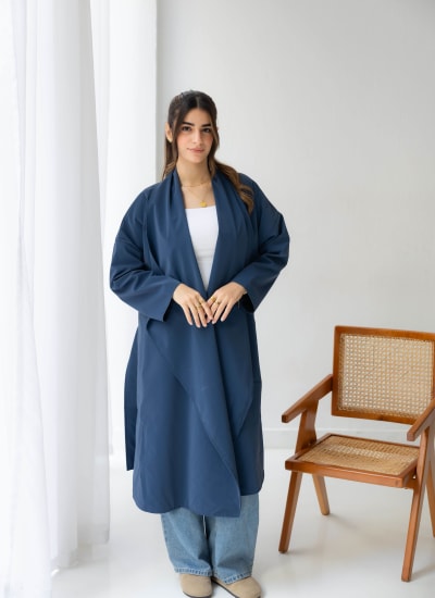 The waterproof coat-Navy Image