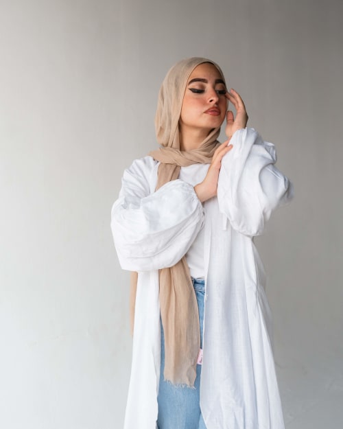 Flowy cardigan in white 