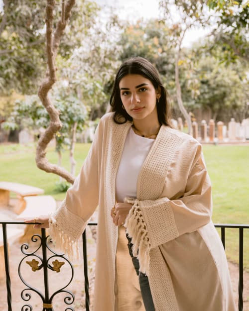 Naomi kaftan with fringes 