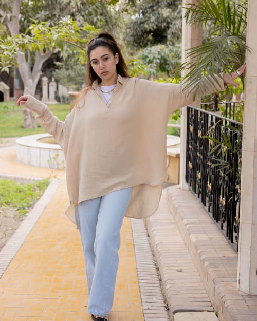 Ellen top in beige 