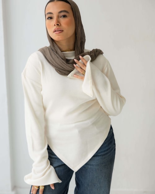 Everyday knit top- off white