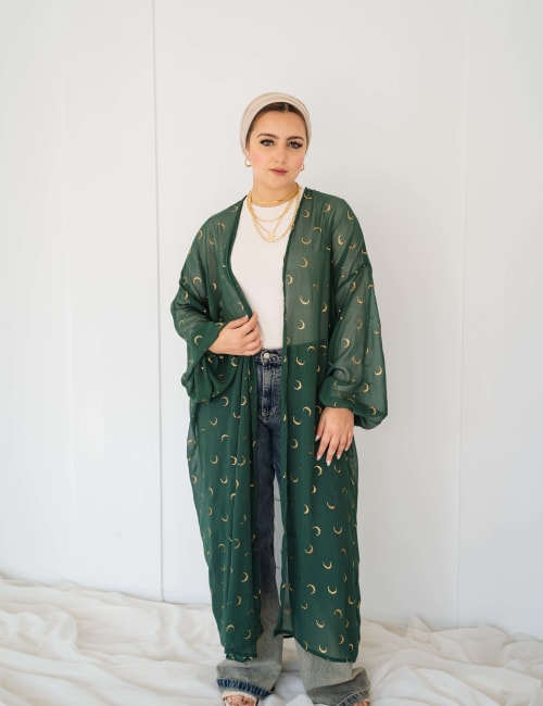 Galaxy kimono in olive 