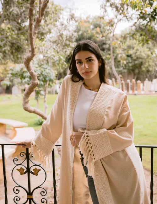 Naomi kaftan with fringes 