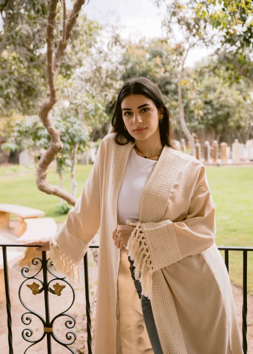 Naomi kaftan with fringes 