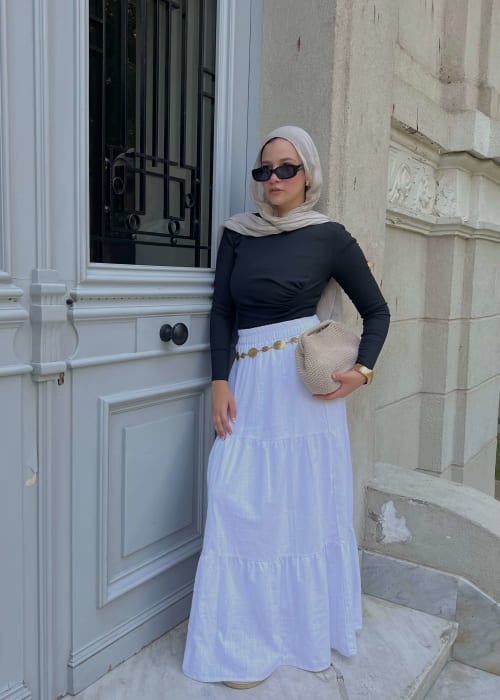 Flowy skirt -white 