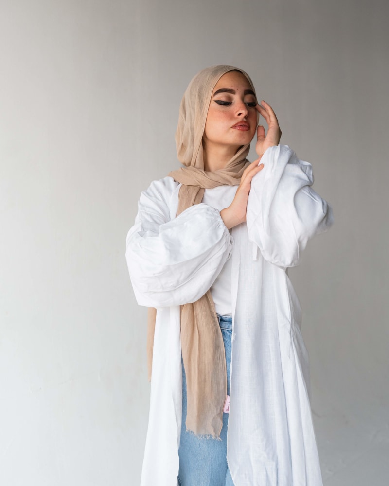Flowy cardigan in white 