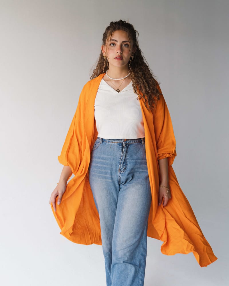 Flowy cardigan in orange 