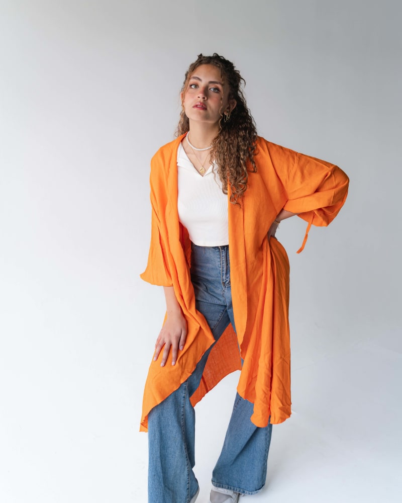 Flowy cardigan in orange 