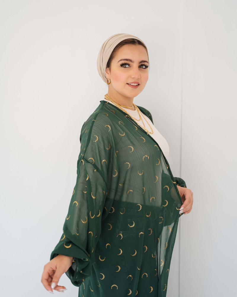 Galaxy kimono in olive 