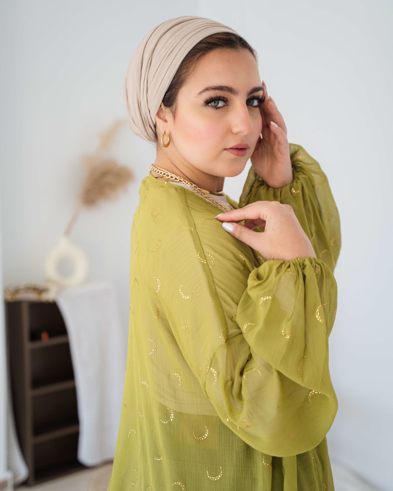 Galaxy kimono in lime green