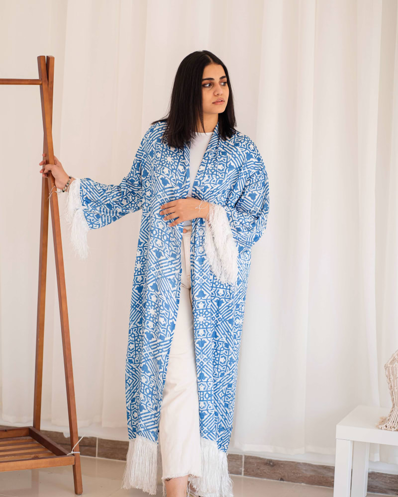 Dahlia kimono in blue