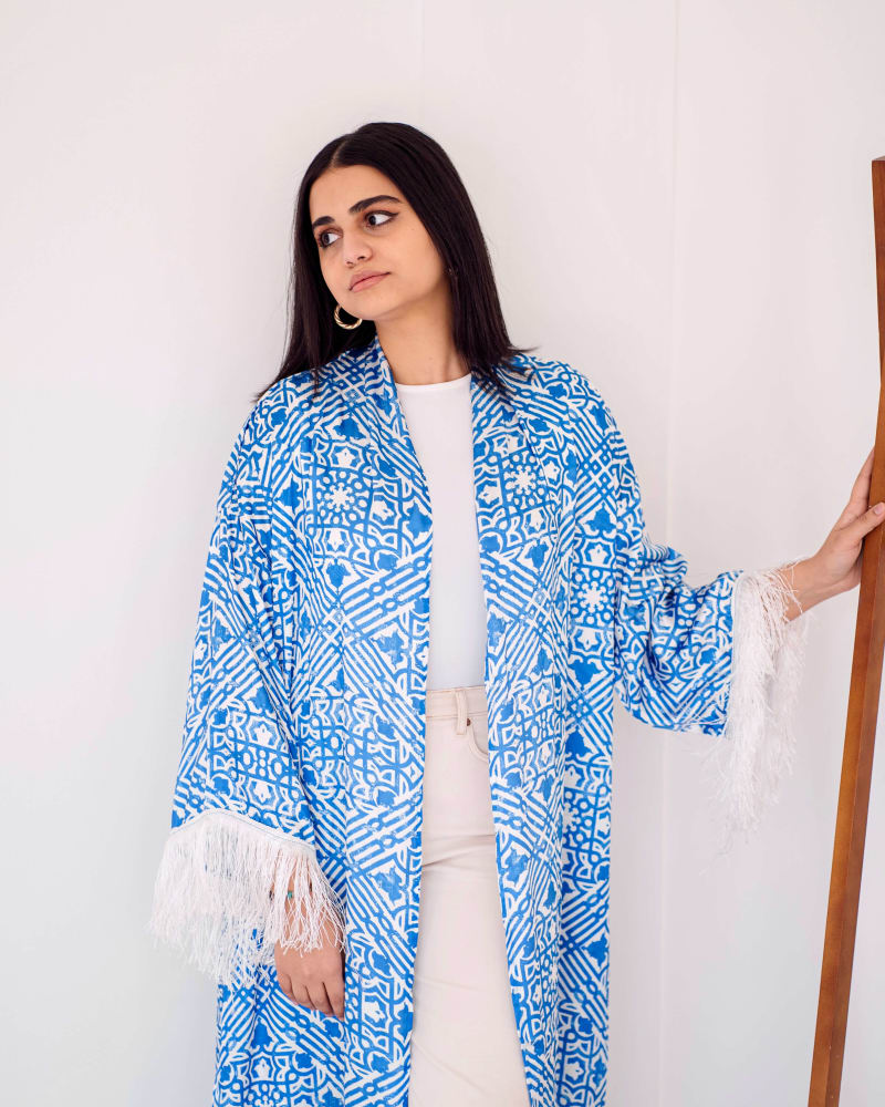 Dahlia kimono in blue