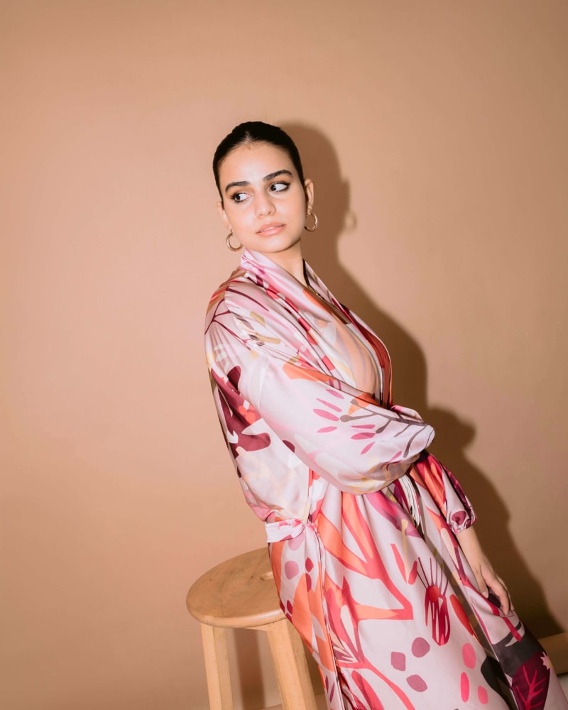 Gardenia silk kimono