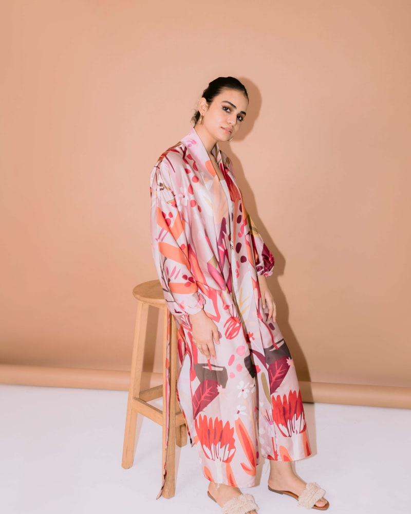 Gardenia silk kimono