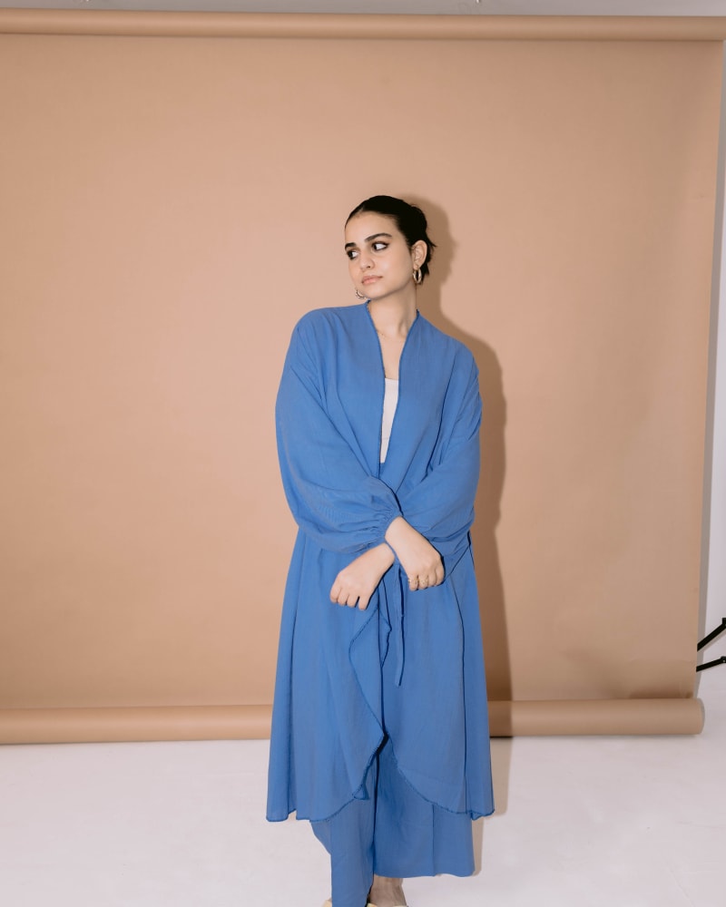 Flowy cardigan in blue 