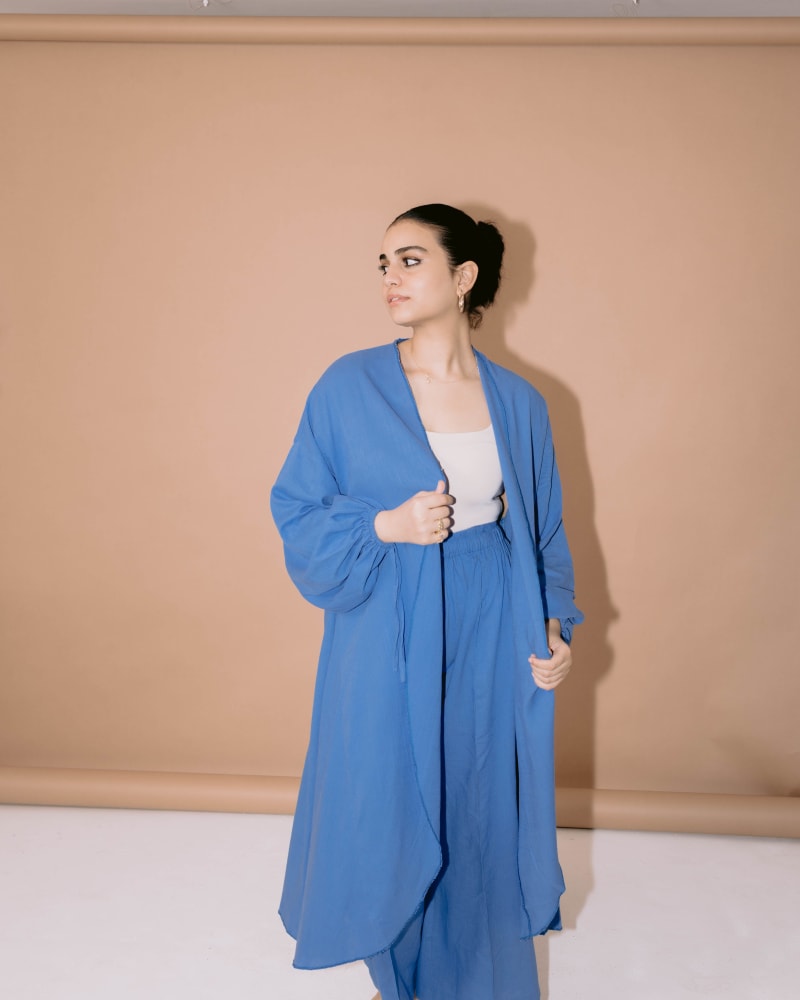 Flowy cardigan in blue 