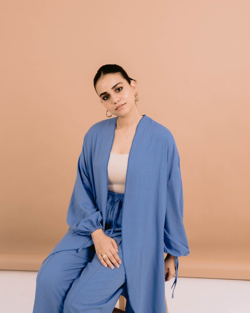 Flowy cardigan in blue 