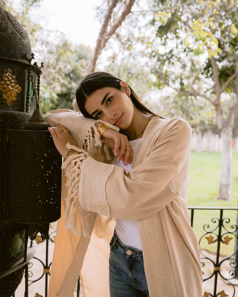 Naomi kaftan with fringes 