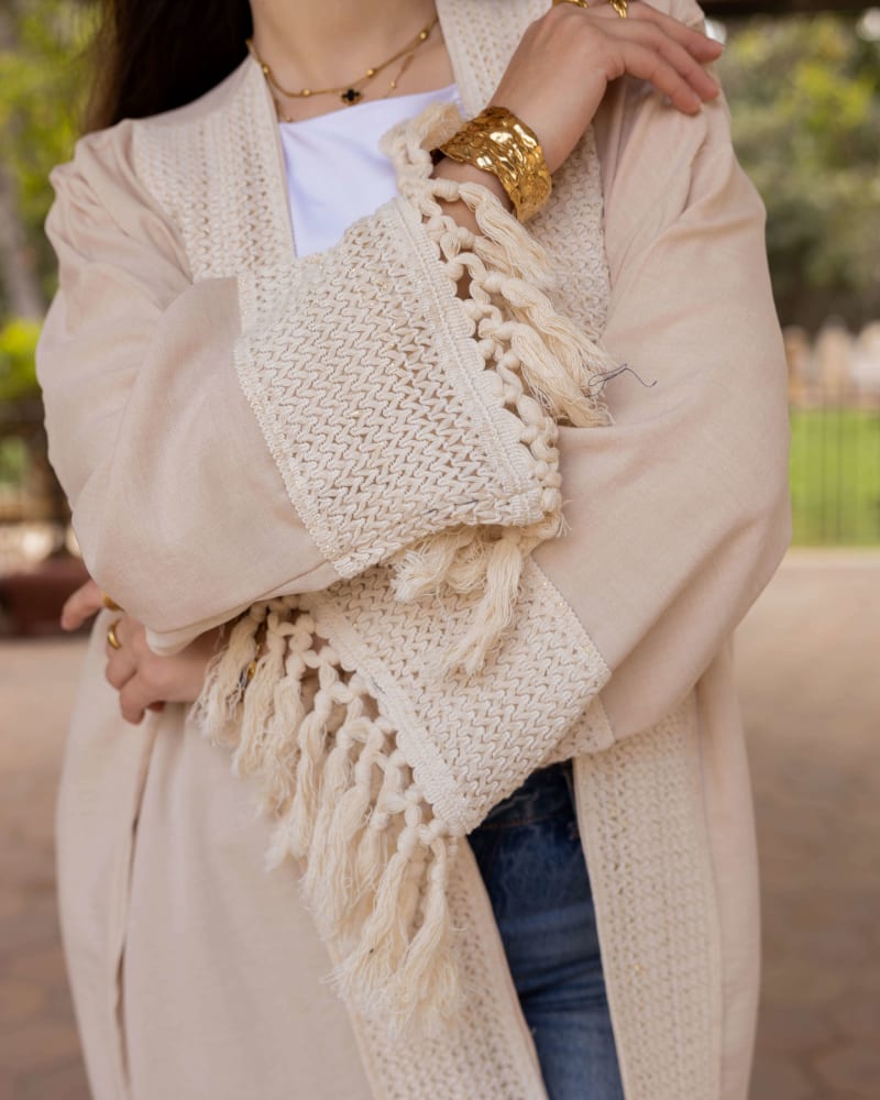 Naomi kaftan with fringes 