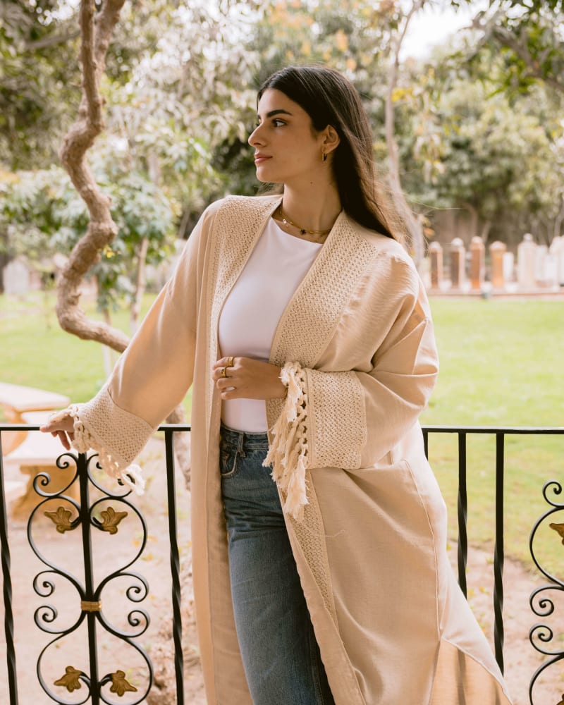 Naomi kaftan with fringes 