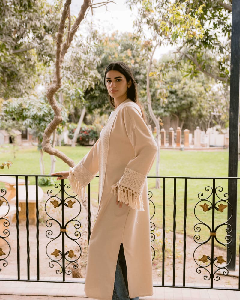 Naomi kaftan with fringes 