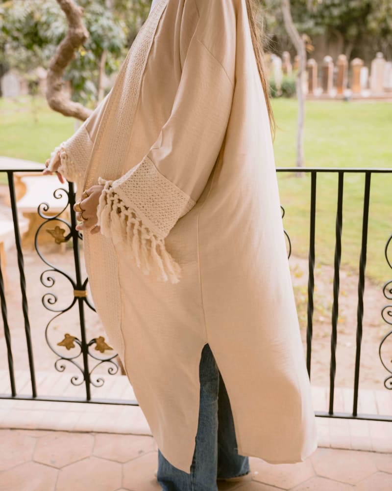 Naomi kaftan with fringes 
